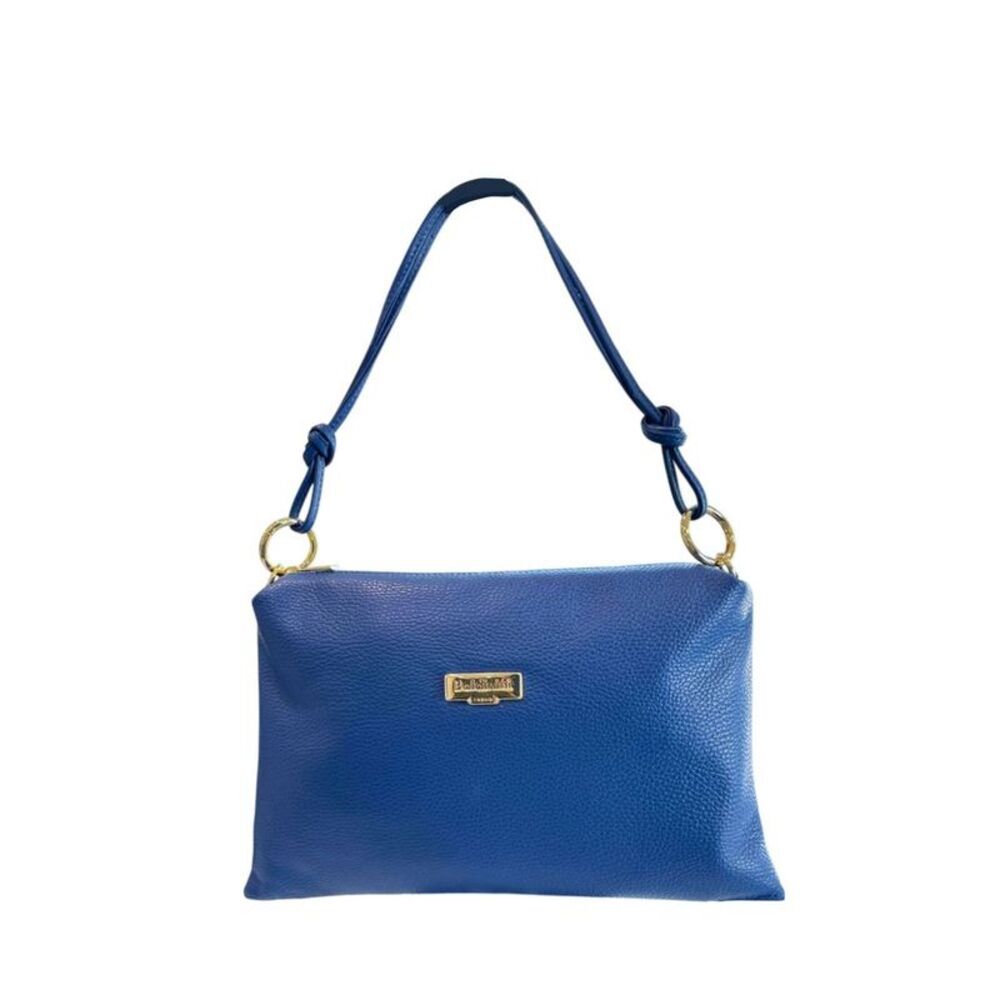Baldinini Trend Blue Cowhide Clutch Women's Bag